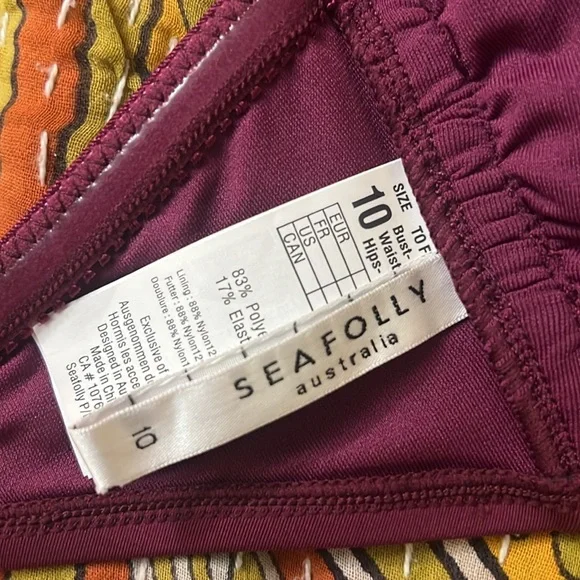 Seafolly Collective Halter Bandeau Bikini Top size 10 - Picture 8 of 12